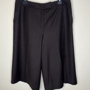 Vtg Talbots Wool Blend Pants 14 Petite Womens Pedal Pushers Brown High Rise 90s